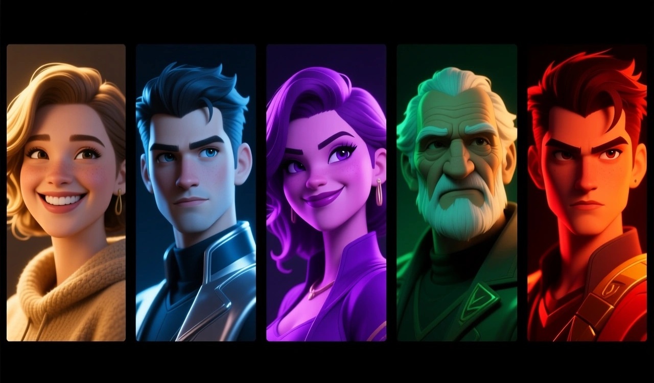 Diverse AI character personalities